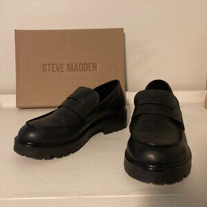 Steve Madden women's black penny loafers size 8.5